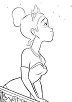 coloriage la princesse au balcon